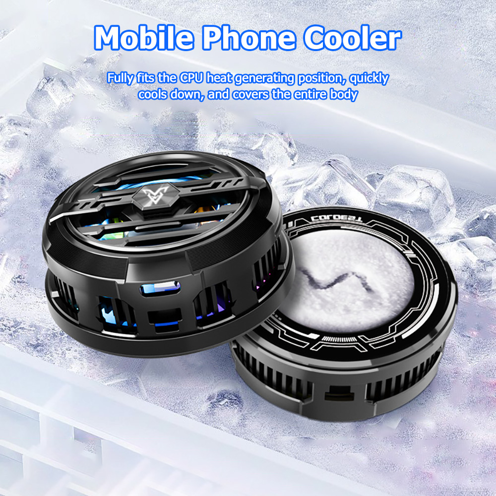 Tablet Phone Accessories - พัดลมระบายความร้อนแม่เหล็ก 15W สำหรับโทรศัพท์มือถือ RGB พร้อมคลิปหนีบหลังแบบถอดได้ พัดลมเงียบสำหรับมือถือและแท็บเล็ต