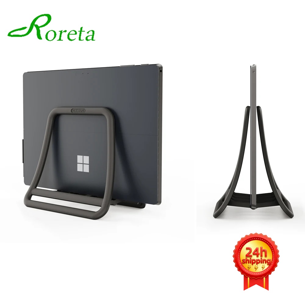 Dell Tablet Accessories - ขาตั้งแล็ปท็อปแนวตั้งแบบพับได้ ขาตั้งแท็บเล็ตตั้งโต๊ะ แท่นวางโน้ตบุ๊ก สำหรับ Macbook Air