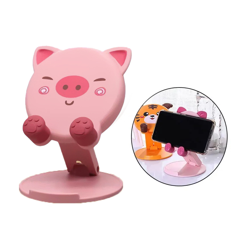 Tablet Stand Accessories - 1PC ใหม่การ์ตูนน่ารักขาตั้งโทรศัพท์พับขนาดเล็กแบบพกพาอเนกประสงค์ปรับ Universal แท็บเล็ต Lazy God