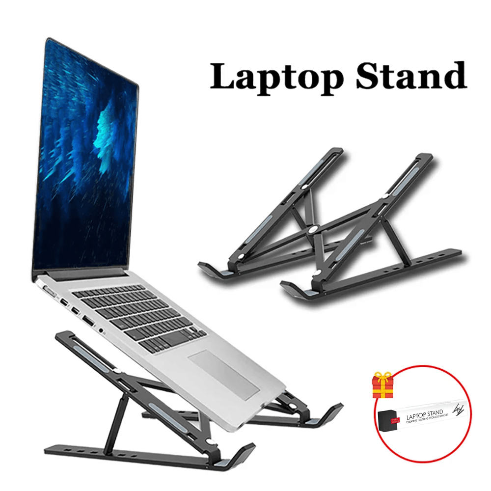 Tablet Ipad Accessories - ขาตั้งแล็ปท็อปแบบพกพา ขาตั้งโน้ตบุ๊กแบบพับได้ ปรับระดับได้ ที่วางจอคอมพิวเตอร์ สำหรับ Macbook