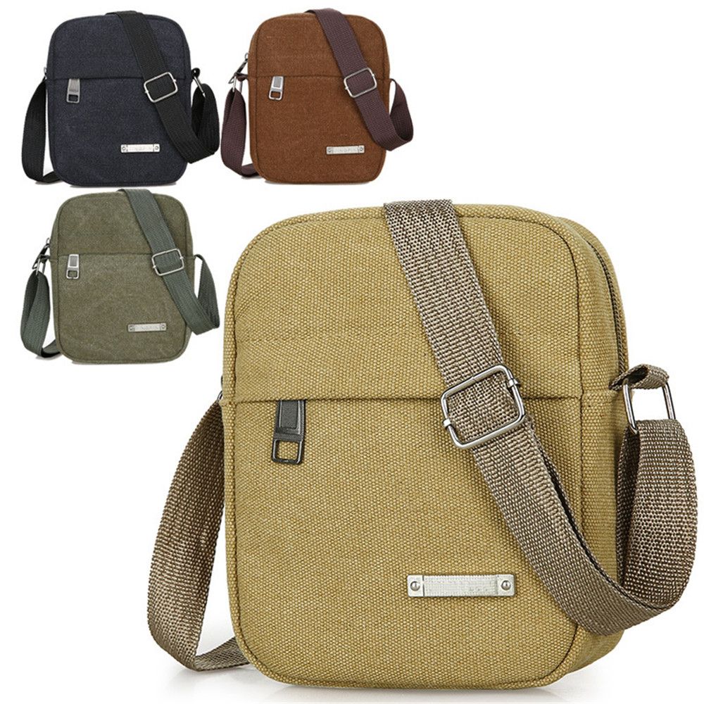 Tablet Shoulder Bag - สไตล์ใหม่สบายๆผ้าใบผู้ชายกระเป๋าไหล่กระเป๋าMessengerกระเป๋าเป้สะพายหลังขนาดเล็กกระเป๋าถือกลางแจ้งโทรศัพท์มือถือแพคเกจกระเป๋า