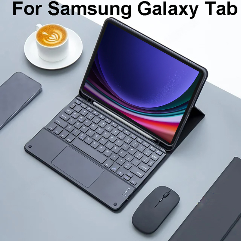 Samsung Tablet S9 Accessories - กรณีคีย์บอร์ดสําหรับ Samsung Galaxy Tab A9 Plus,