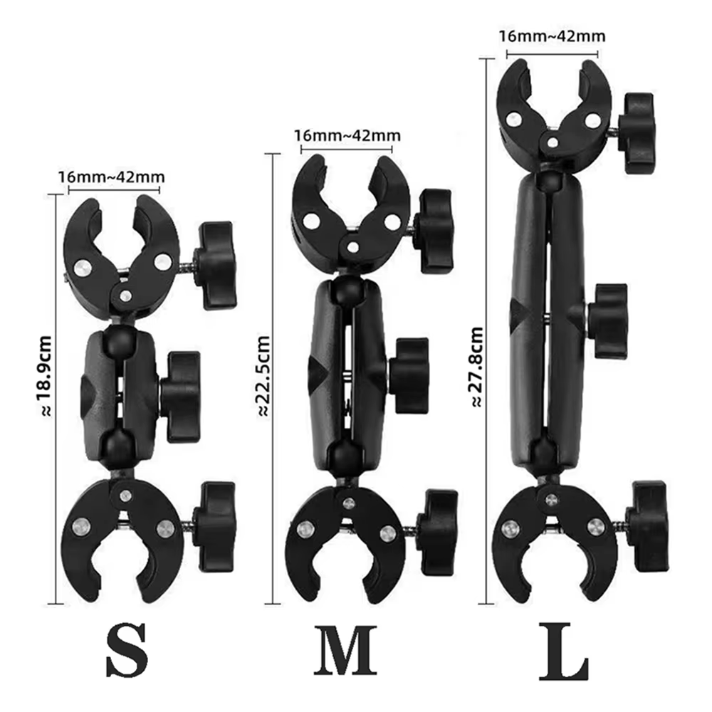 Tablet Stand Accessories - กล้องคลิปคู่ Crab Clamp สําหรับ GoPro รถจักรยานยนต์จักรยาน
