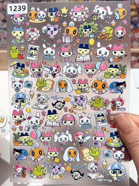 Tablet Phone Accessories - สติกเกอร์กันน้ำลายทามาก็อตจิแบบนูนใหม่ ลายการ์ตูนน่ารักสำหรับตกแต่งสมุดบันทึก แล็ปท็อป แท็บเล็ต และเคสโทรศัพท์