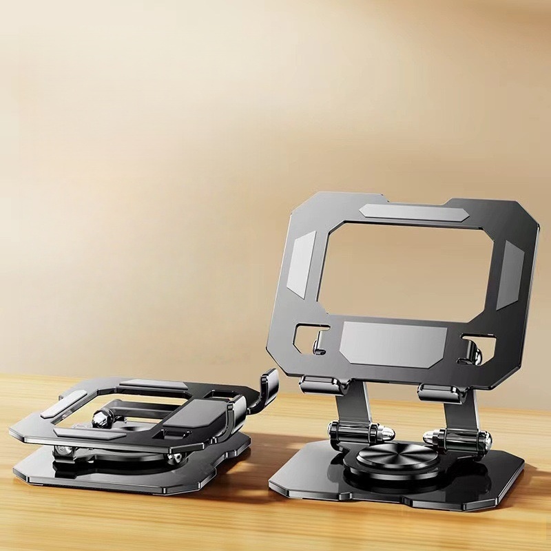 Cooling Stand Tablet - โครงสร้างโลหะทั้งหมด พับได้ 360 องศา ° ขาตั้งตั้งโต๊ะแบบหมุนได้สำหรับแท็บเล็ตและโทรศัพท์,
