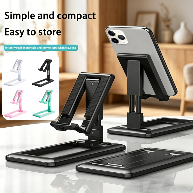 Tablet Ipad Accessories - แท็บเล็ตแบบพับได้โทรศัพท์มือถือขาตั้งโทรศัพท์ตั้งโต๊ะปรับขนาดได้ที่วางโทรศัพท์ตั้งโต๊ะสำหรับไอแพด ไอโฟน ซัมซุงใหม่