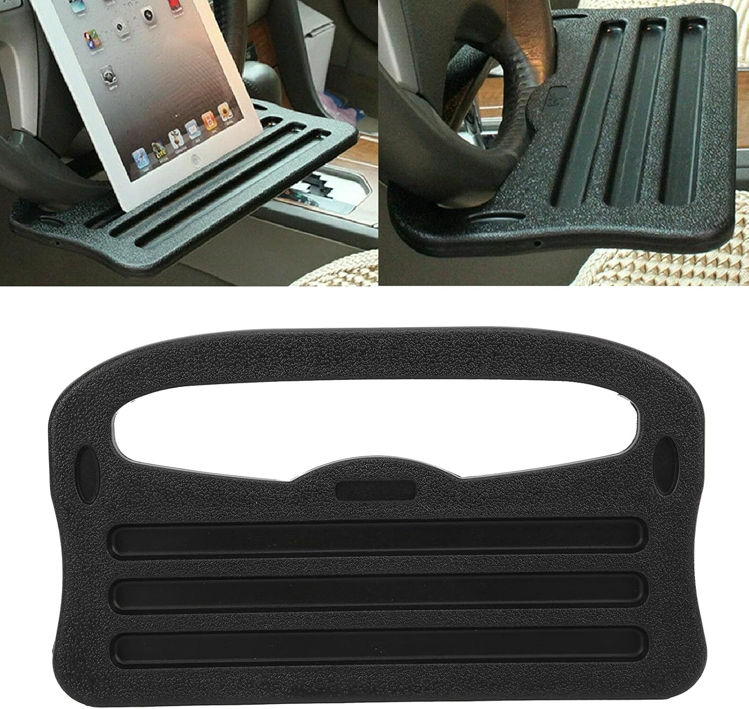 Tablet Ipad Accessories - ถาดวางพวงมาลัยรถยนต์ 2in1 อุปกรณ์จัดเก็บภายในรถยนต์ สำหรับแล็ปท็อป แท็บเล็ต iPad