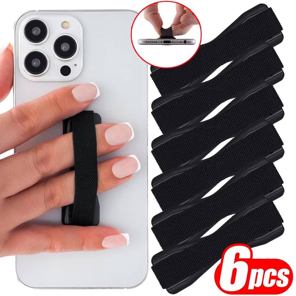 Tablet Ipad Accessories - สายรัดโทรศัพท์แบบยืดหยุ่นพร้อมฐานสีดำสำหรับสมาร์ทโฟนแท็บเล็ตที่วางอเนกประสงค์สำหรับไอโฟน ซัมซุง เสี่ยวมี่ ไอแพด