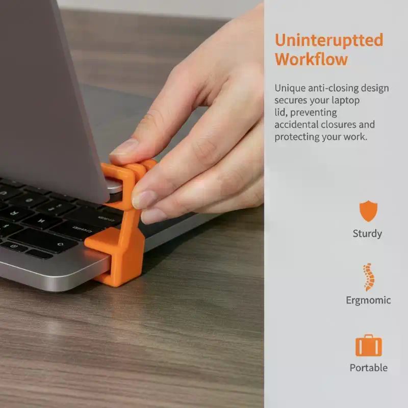 Cooling Stand Tablet - ขาตั้งแล็ปท็อปแบบพกพาพร้อมระบบระบายความร้อน ป้องกันการปิดหน้าจอ ใช้งานได้หลากหลาย เหมาะสำหรับโฮมออฟฟิศและการเดินทางเพื่อธุรกิจ