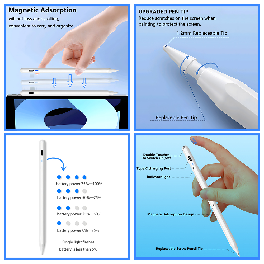 ปากกาสไตลัสสำหรับ iPad ปี 2025 - Ipad Pencil Stylus บทวิจารณ์และราคา