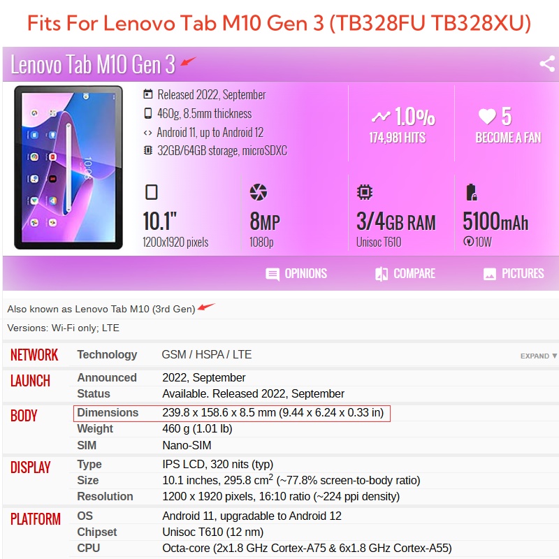 สําหรับ Lenovo Tab M10 3rd Gen - Lenovo Tablet M11 Accessories บทวิจารณ์และราคา